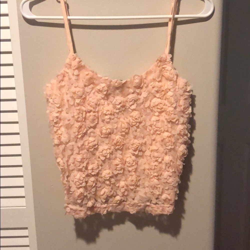 3D rose tank top (never worn)